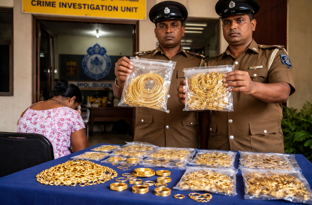 Domestic Worker Arrested; 14 Pounds of Gold Recovered in Jaffna.