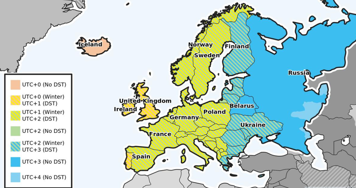 Europe to Advance Clocks for Daylight Saving Time on Sunday.