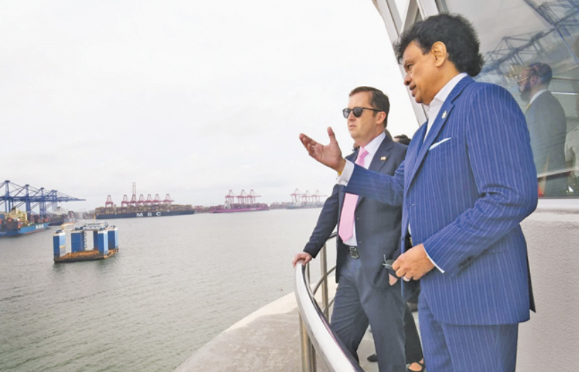 US Special Envoy Sergio Gor visiting Colombo Port Sri Lanka
