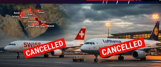 SWISS Airlines Suspends Middle East Flights Until October 24