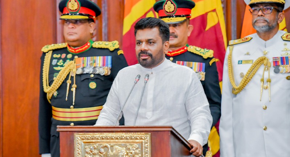 President Anura Kumara Dissanayake speaking in Parliament about Sri Lanka neutrality policy