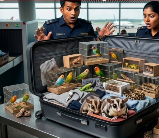 Mini Zoo Found in Suitcase at Airport