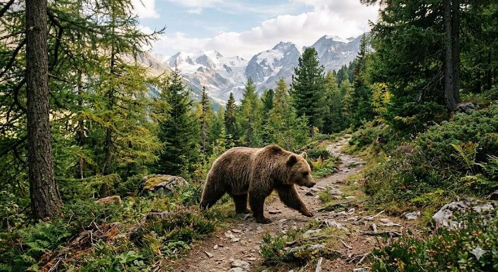 Rare Bear Sighting Reported in Graubünden Valley.