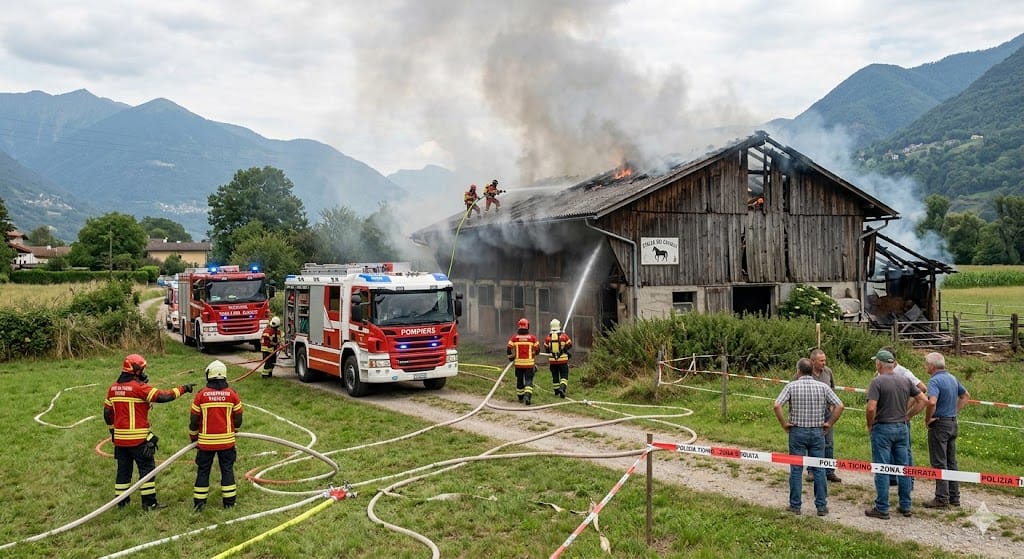 Elderly Man Dies After Horse Farm Fire in Hombrechtikon.