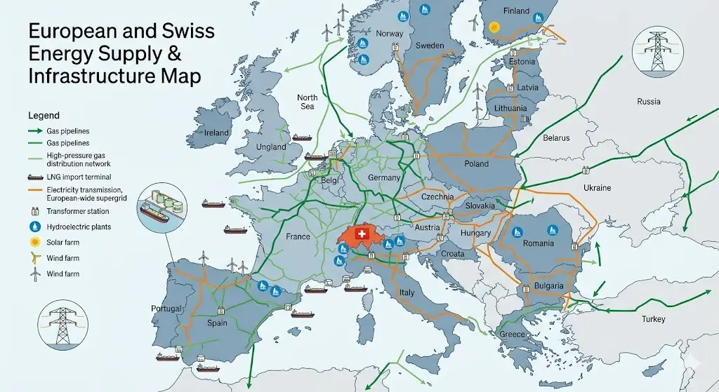 Iran Conflict Raises Concerns Over Swiss Gas and Electricity Supply.