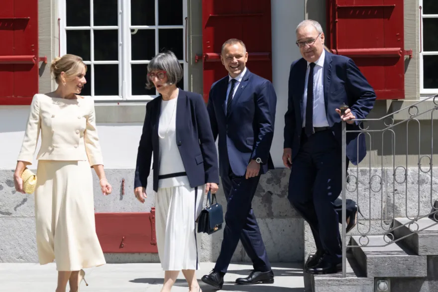 Polish President Visits Switzerland in Bern Ceremony.