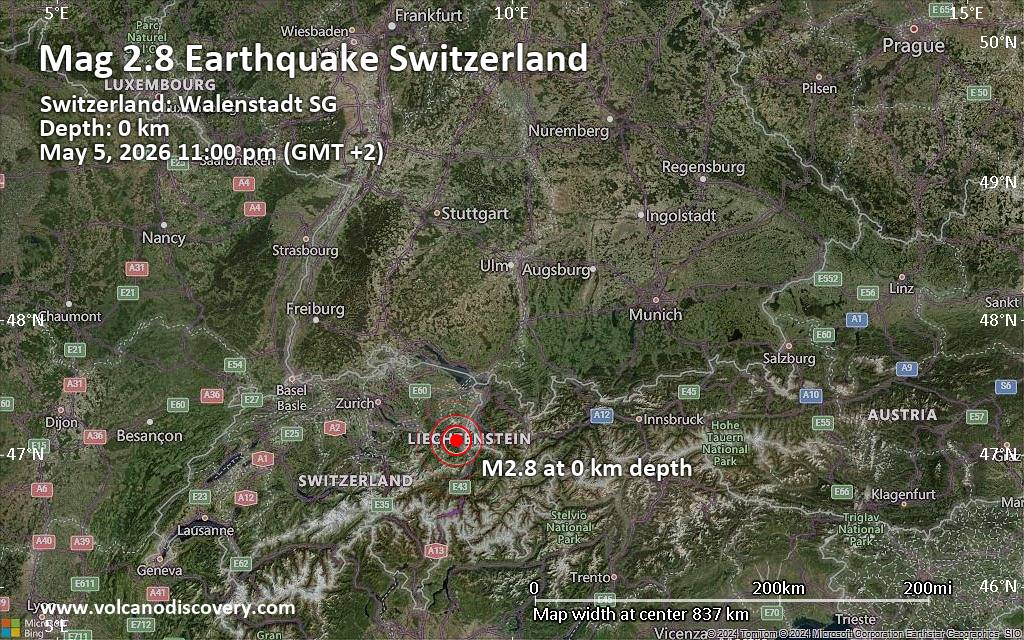2.8 Magnitude Quake Near St. Gallen