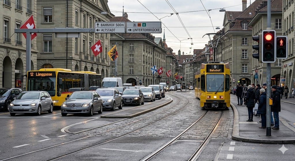 Milvignes Traffic Signal Issue Frustrates Drivers in Switzerland.