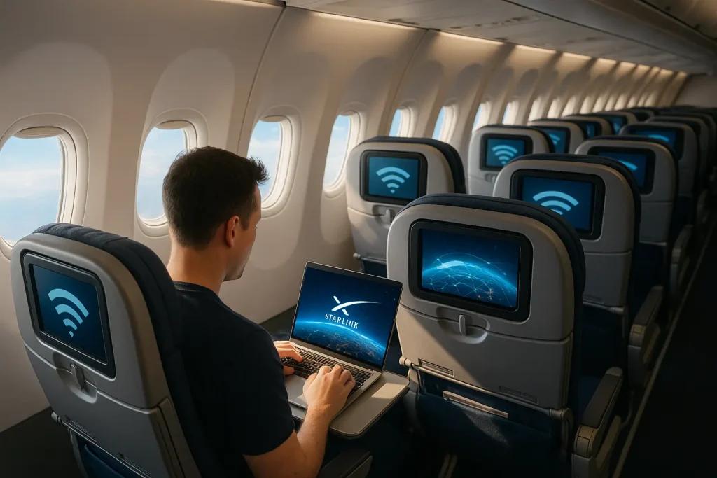 Starlink Leads Global Race in In-Flight Wi-Fi Market