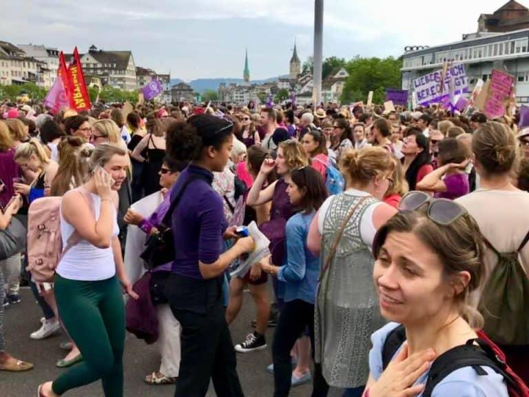 Thousands Join Feminist Strikes Across Swiss Cities